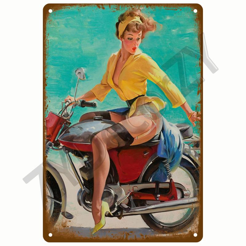Home Wall Decor Art Vintage Plaque Tin Sign Retro Racing Motor Oil Metal Sign Poster Plate For Bars Garage Man Cave Cafe Club