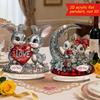 Yousheng Osterhase Acryl Tischschild 2D Flache Eier Blume Hase Dekoration Zuhause Wohnzimmer Valentinstag Feiertag Party Tischdekoration
