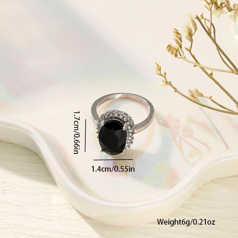 Explosive oval zircon diamond-set super flash ring, high-end jewelry.