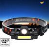 Lampe frontale LED de pêche rechargeable Lampe frontale de camping XPE COB Lampe de travail 2 modes d'éclairage Avec aimant de queue Détachable