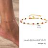 Gold Plated Heart Anklet for Women Stainless Steel Delicate Foot Jewelry Light Luxury Party Gifts for Girl
