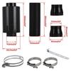 1 Set Universale Auto 3 Pollici Filtro Aria Fredda Fibra di Carbonio Alimentazione Presa Aria Chiusa Tubo di Induzione Kit Tubo Flessibile Universale