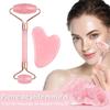 Přírodní Rose Quartz Jade Roller Gua Sha Set Masážní masážní váleček na obličej Váleček Jade Stone Masážní sada Face Lifting Beauty Masážní nástroje