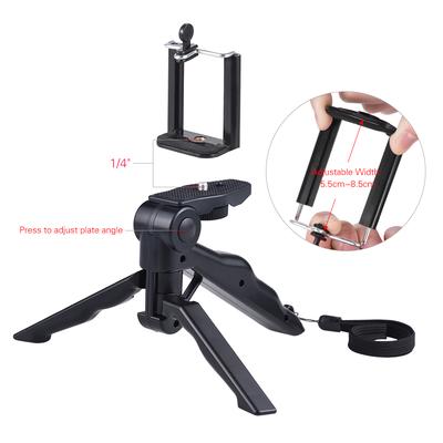 Mini Statief Stand Houder Handgreep Stabilisator met Smartphone Clip Beugel voor iPhone 7 Plus 7 6 6 Plus 6s