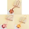 Floral Bag Charm Keychain With Woven Leather For Women Accessories