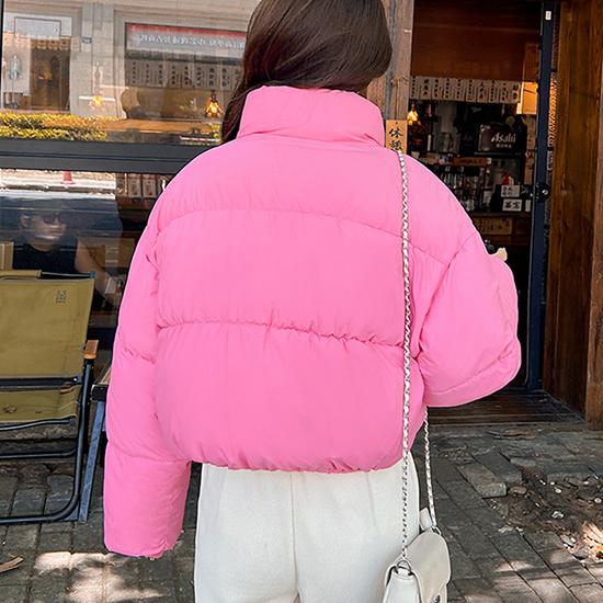 Cotton Jacket Women's Short Style Stand Up Collar Thickened Down Cotton Jacket Women's Korean Version Bread Jacket Student Cotton Jacket Jacket