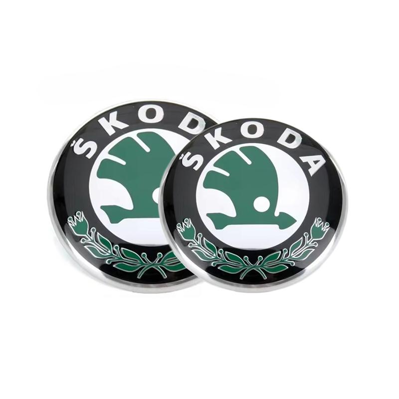 Car Emblem Badge Front Hood Trunk Sticker Decoration For Skoda Octavia Superb Rapid Kodiaq Karoq Enyaq RS Yeti Scala Fabia Kamiq