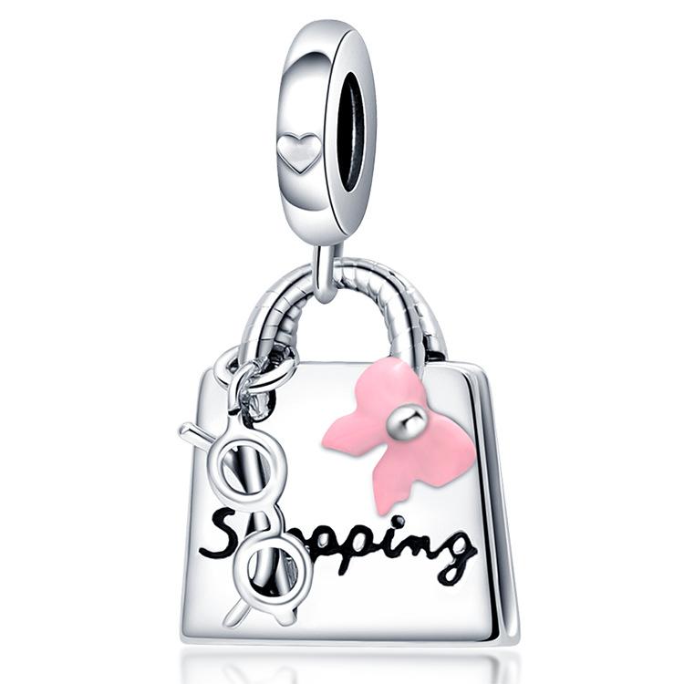 Muse Series Perfume Lipstick High Heels Bag Charm Beads Copper Valentine'S Day Birthday Gift