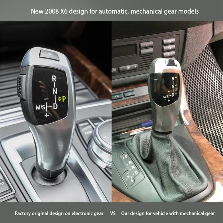Car Auto LHD Head Modified LED Gear Shift Knob Shifter Lever for BMW E46 E60 E61