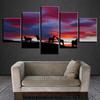 Wild Horses and Prairie Sunset Modern Canvas HD Prints Posters Home Decor Wall Art Pictures 5 Pieces  Art  Paintings No Frame