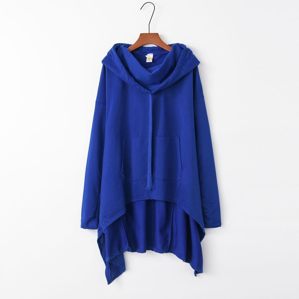Women's Spring and Autumn Hoodie Long Hooded Sweatshirt Large Size Long Single Layer Hoodie Top