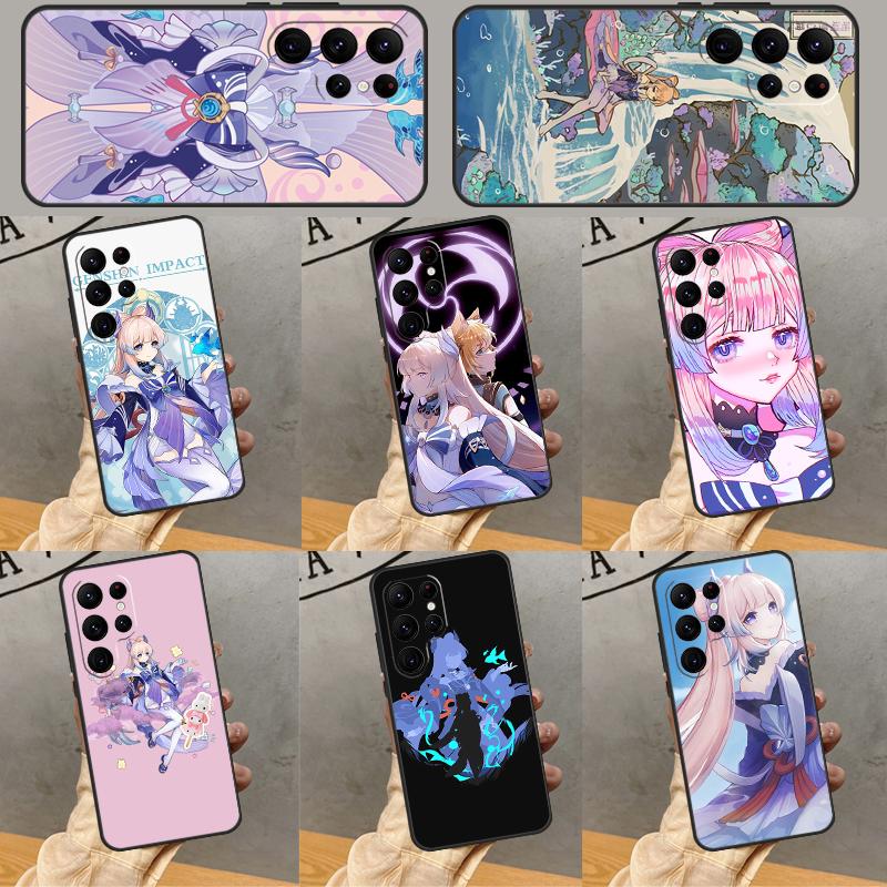 Coque de téléphone Sangonomiya Kokomi Genshin Impact Pour Samsung Galaxy S25 Ultra S24 S23 S22 S21 Ultra S9 S10 Plus S20 FE Housse Funda