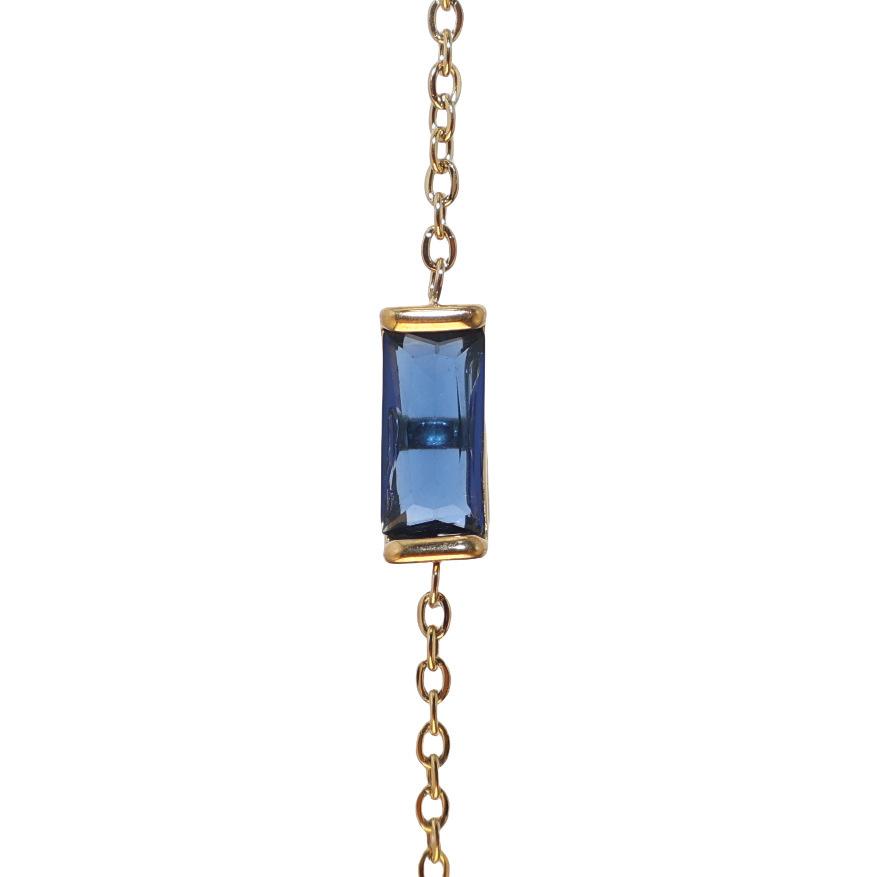 Birthstone Bracelet Stainless Steel Zircon Pendant Hand Jewelry Necklace Set Gold Plated Long Lasting Fashionable Unisex Design