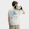 Fila Heritage Fashion Casual Classic Soft Lightweight Breathable Short Sleeve T-Shirt Men Tops Cloud-Mushroom-White F11M538121FWT