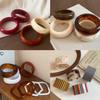 Elegant Acrylic Geometric Open Bangle - Versatile High-End Bracelet for Women