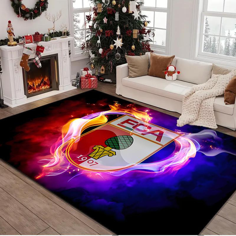 1PC Rug Augs-burg Football Crest Carpet, Chair Rug,Area Rug for Office Bedroom Living Rooms Bedroom, Doormat Decor Christmas Fan Gifts
