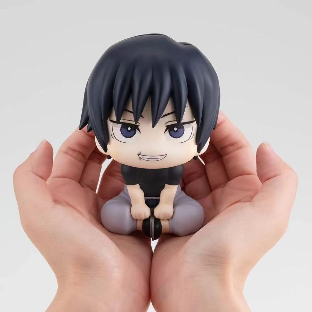 10cm Jujutsu Kaisen Anime Figur Look Up Chousou Actionfigur Q Version Satoru Gojo/Geto Suguru Figurin PVC Samlarleksaker