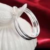 2022 New 925 Silver 40mm Hoop Earring For Women Fashion Jewelry Gifts