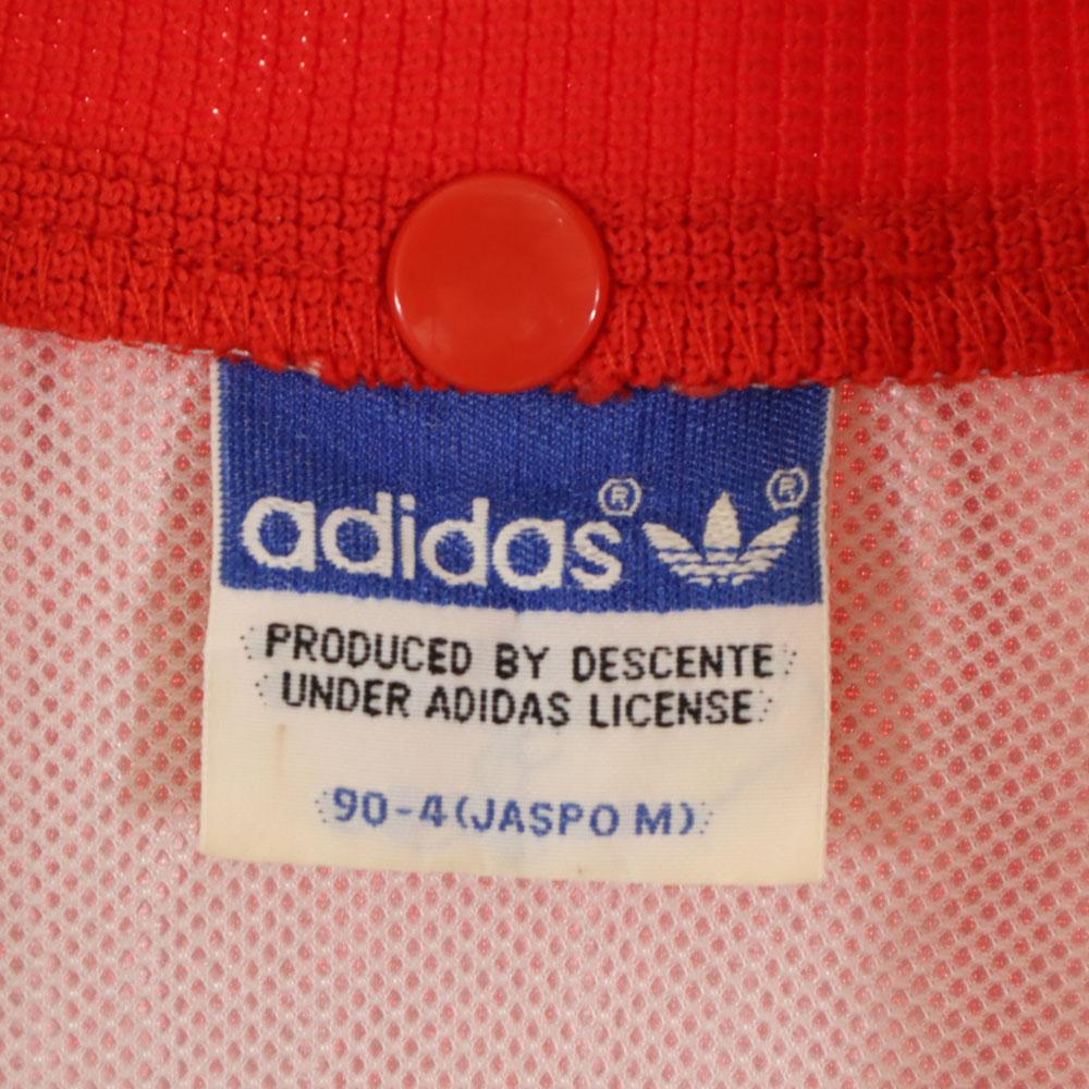 Adidas 70er Vintage Westdeutscher Anhänger hergestellt von Descente Kleeblatt-Logo Nylonjacke Herren Gebraucht