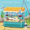 Electric Fish Tank With Magnetic Stick Educational Toy USB Simulation Fish Tank Toy With Light And Music Kids Toy