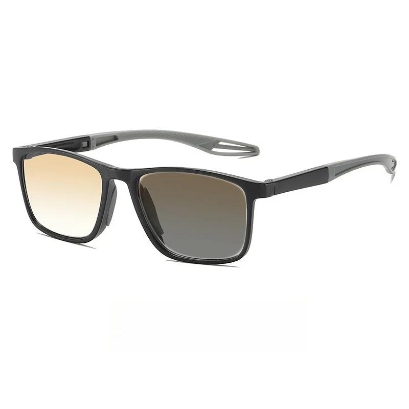 New Fashion Photochromic Presbyopia Sunglasses 2-in-1 New Outdoor Color-changing Lenses Anti-blue Light Reading Glasses TO +4.0