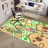 1pc Capybara,Cartoon Characters,Playful Scene Office Carpet Soft Polyester Non Slip Machine Washable