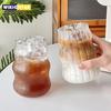 Ceașă de sticlă Ins Pahar termorezistent Vase de băutură Ceai transparent Suc Lapte Cana de cafea Pahare de apă pentru casă Cana cu dungi 410/650/530ml