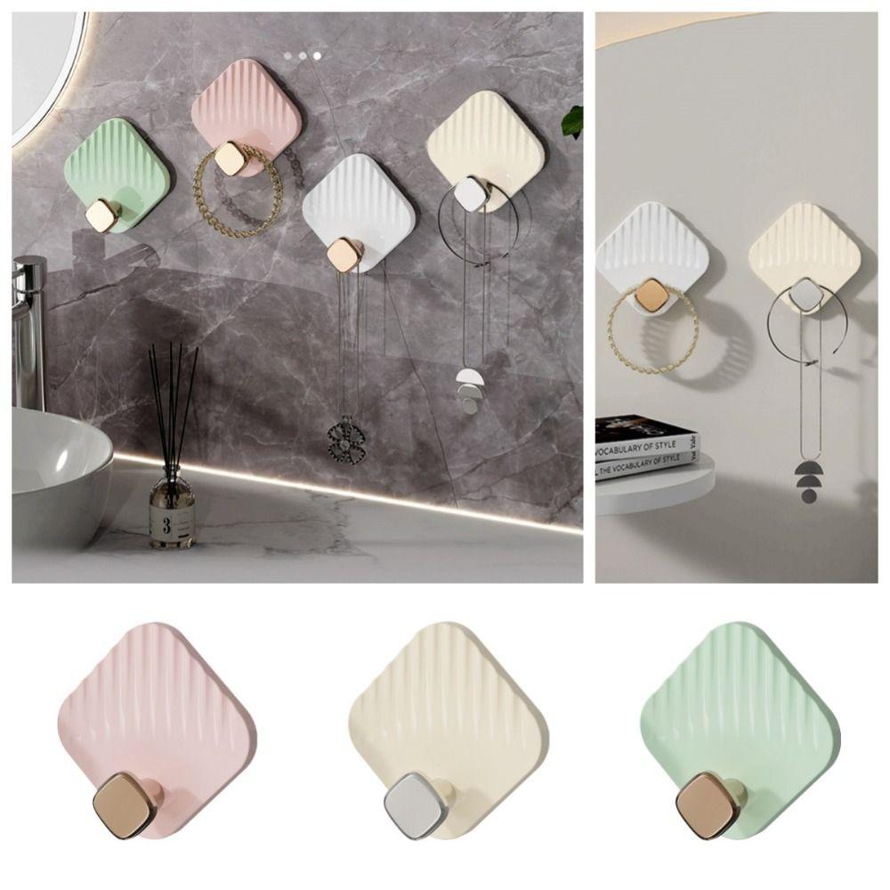 4pcs Hook Wall Self Hanging Adhesive Waterproof Key Bag Hooks Wall Mounted Transparent Towel Rack Coat Hanger Door Back