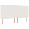 Box Spring Bed In Cream and White 200 X 200 Cm Cord Fabric