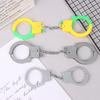 1Pair Handcuffs Toy Kids Role Play Footcuffs Props Party Drama Cosplay Police Cop Officer Costume Dress Up Playing Toys