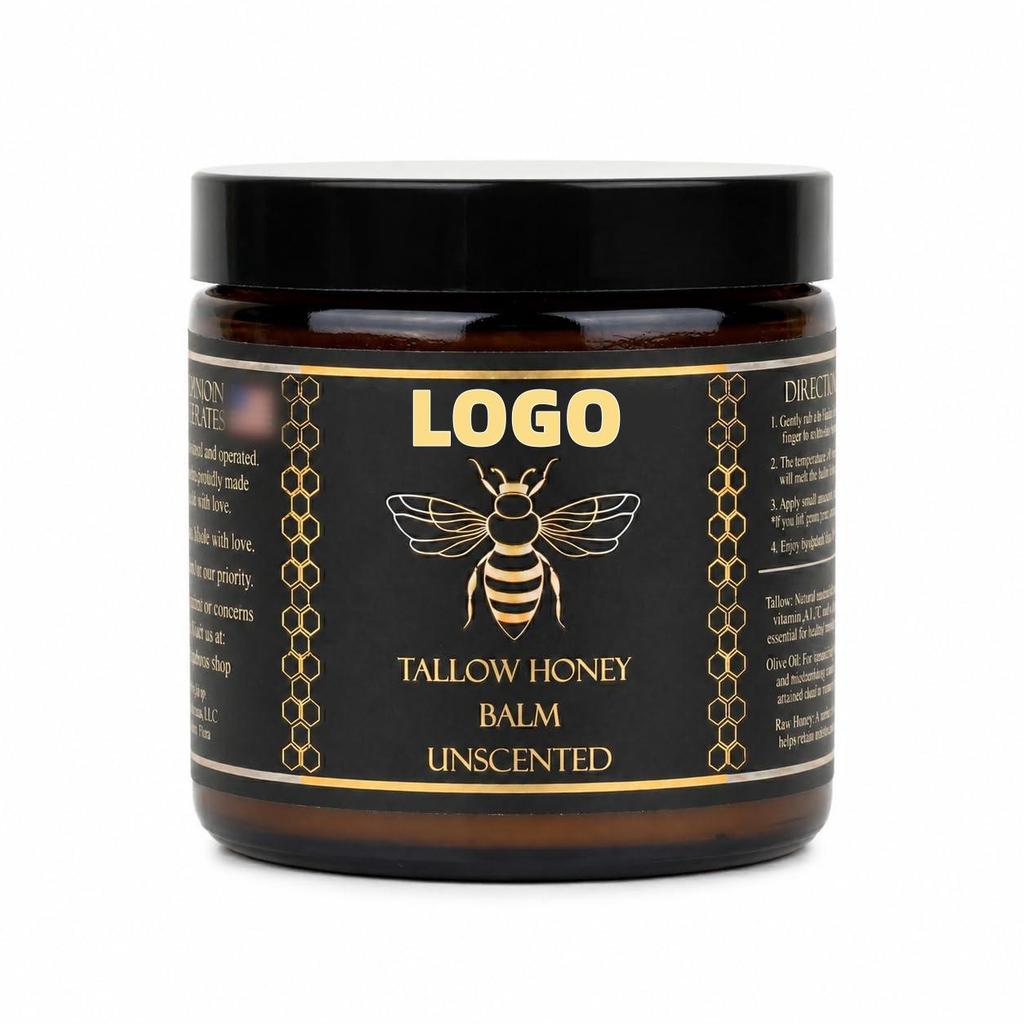 Natural Grass-Fed Honey Tallow Face Cream with Olive Oil for Radiant Skin