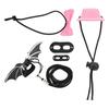 Reptile Harness and Leash Adjustable Lizard Traction Rope Hat Bowtie Set for Small Pet Animals(Pink Hat Set Leash S)