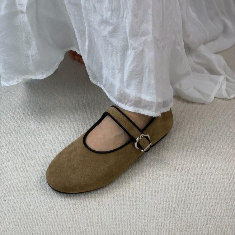 Neue Damen Flache Schuhe Mode Runde Spitze Damen Ballerinas Schuhe Weicher Flacher Absatz Outdoor Lässig Mary Jane Schuhe Zapatos Mujer