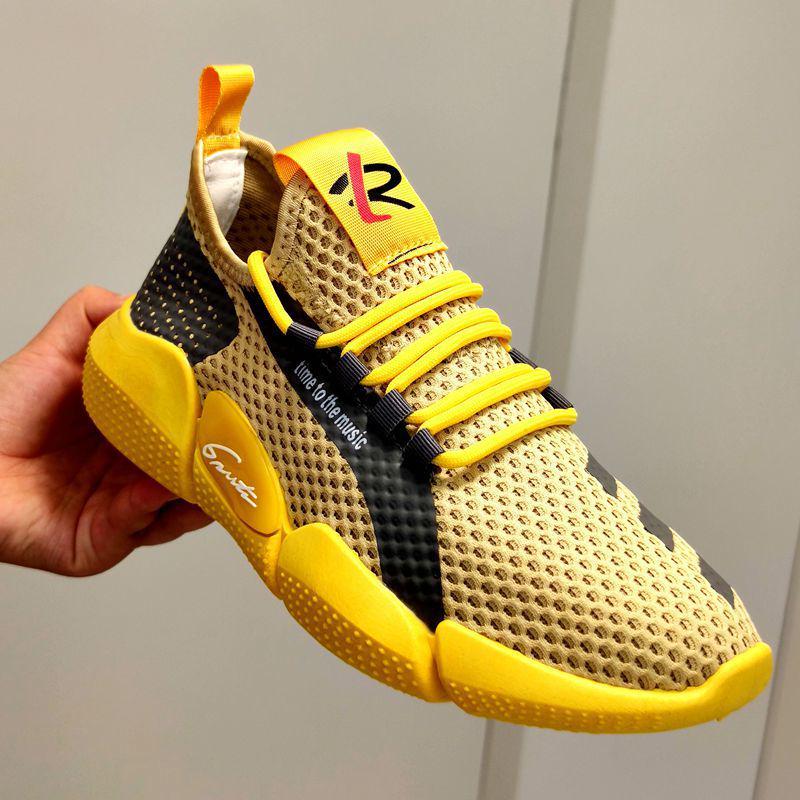 Vår och sommar herr sneaker ny mode avslappnad trendig löparsko herr avslappnad bekväm flyknit trendsko