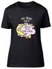 Personalised My Gran Loves me to the Moon Pink Womens T-Shirt Ladies Gift Tee