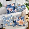 4pcs Tropical Flower Design digital printing pillow cover Short plush Suitable living rooms bedrooms sofas throw cushion cover