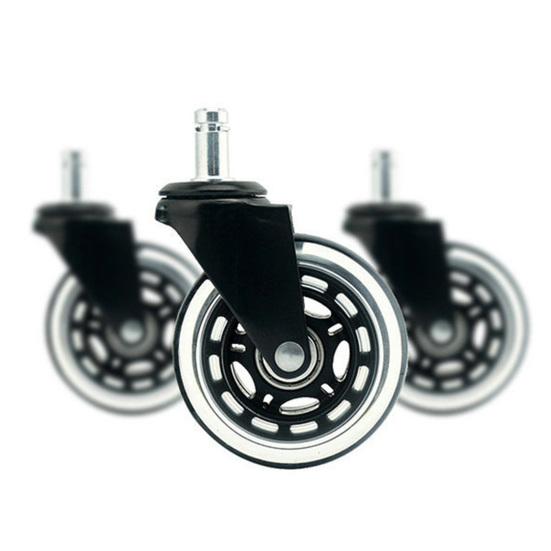 Heavy-Duty Office Chair Wheels Quiet Chair Casters Smooth Rolling Floor Protection Swivel PU Casters for Coworking Spaces