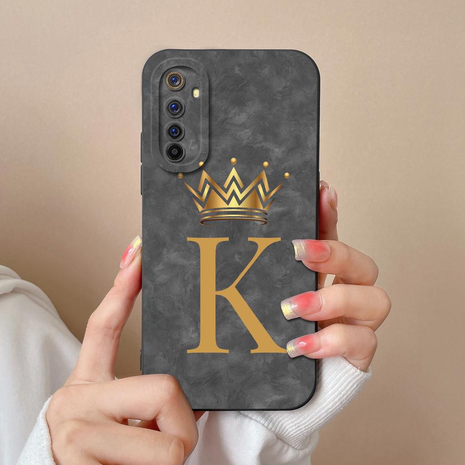 For Realme 6 Pro 6i 6S Phone Case Cute Letters Soft Full Protection Texture Silicone Back Cover For Realme6 Shockproof Housing