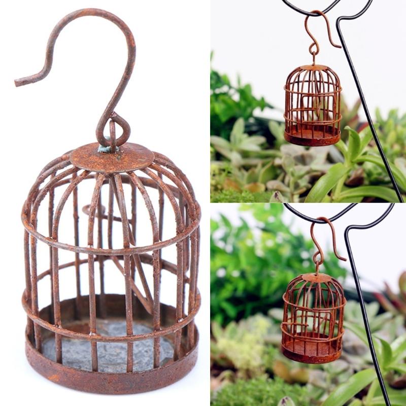 Decorative Iron Birdcage Mini Bird Cage Appeal For Succulent Arrangements Vintage Model Photo Props