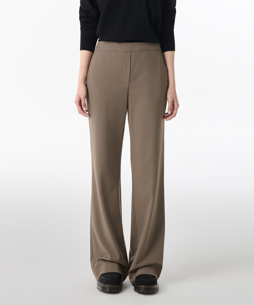 MUSINSA STANDARD WOMAN Women'S Wrap Skirt Layered Slacks [Dusty Beige]
