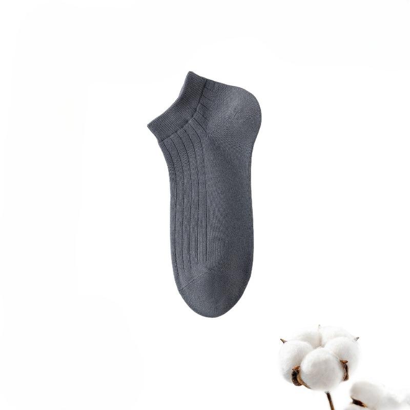 Men's Pure Cotton Anti-odor Summer Lightweight Breathable Short-Sleeved Anti-Bacterial Sport Sock