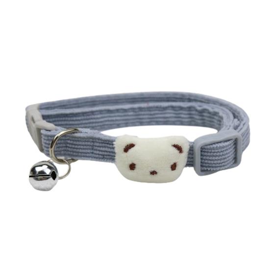 Dog Collar High Elasticity Breathable with Bells Fashion Puppy Cats Collar with Bell for Kitty