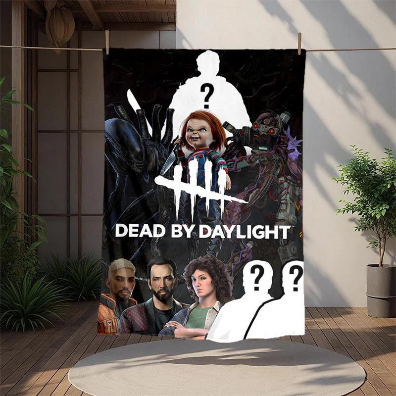 Dead Daylight Flanelovádeka Měkká Teplá Celoroční Přehoz, Design pro Kempování, Cestování Autem, Turistiku Pohovku, Postel, Kancelář Perfektní Dárek na Večírky