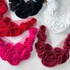 Polyester Pleated Flower Patches Easy To Sewing For Garment Mendings And Creative Projects On Various Fabrics
