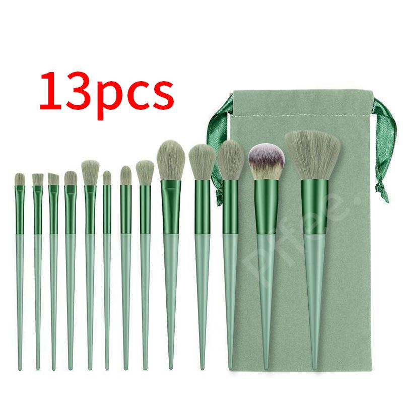 Pffee 13pcs Makeup Brushes Set Women Foundation Eyeshadow Blush With Bag Make up Accessories Cosmetic Tool