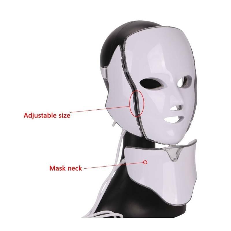 Neue Hautpflege-Maske mit mehrfarbigen LED-Lichtern für Beauty-Photonen-Gesichtsbehandlungen zu Hause