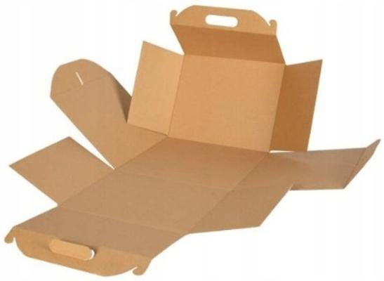 Box Cardboard Cake Packaging With Handle For Transport 28x28x25cm