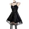 MisaMisa Cosplay Death Cosplay Costume Misa Amane Wig Women Leather Dress Lace Sleeves Socks Necklace Choker Set Outfits