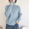 2024 New Women's Shiny Soft Turtleneck Sweater - Thick, Lazy Style, Loose Knitted for Autumn and Winter