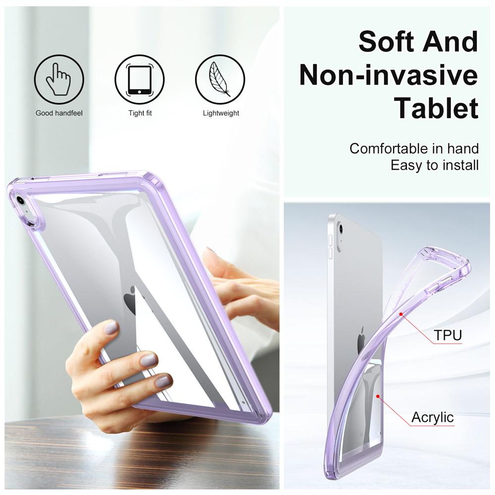 Dla iPad 10 10. Generacji etui twarda galaretka silikonowa krawędź tylna pokrywa dla Apple iPad 10 10. Generacji 2022 A2696 10.9 cala Funda przypadki